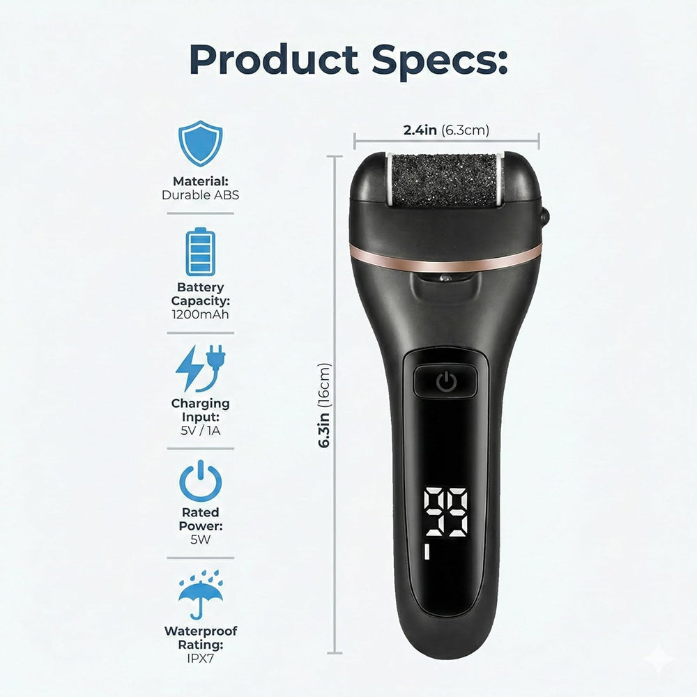 BostFico Electric Callus Remover 18-Piece Pedicure Kit
