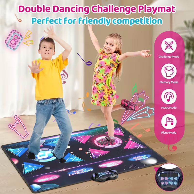 BowixBeat Interactive Double Dance Mat for Kids