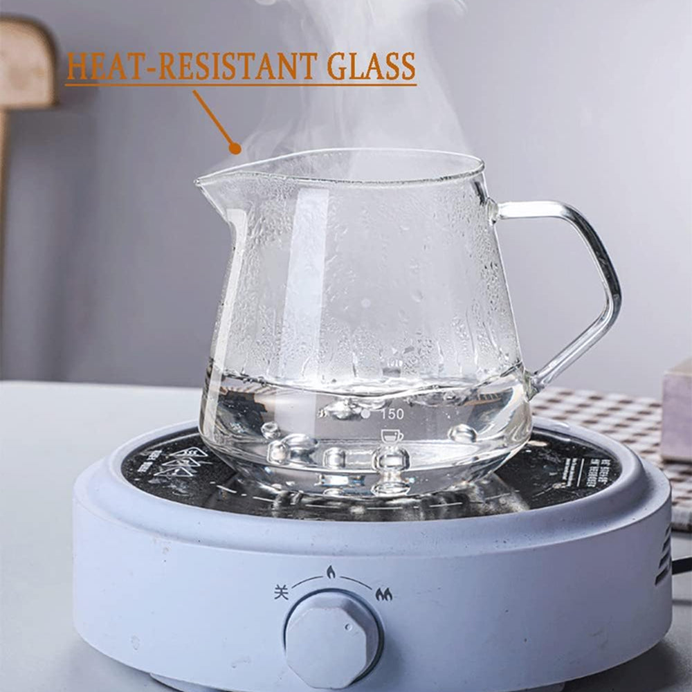 BrecoCup Borosilicate Glass Pour Over Coffee Maker Set
