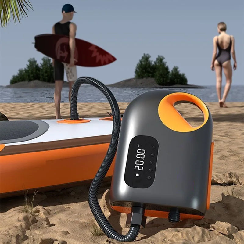 Breezpsi Electric SUP Pump - 20PSI High Pressure 120W Dual Motor, 400L/min Fast Inflation with ±0.1 PSI Precision