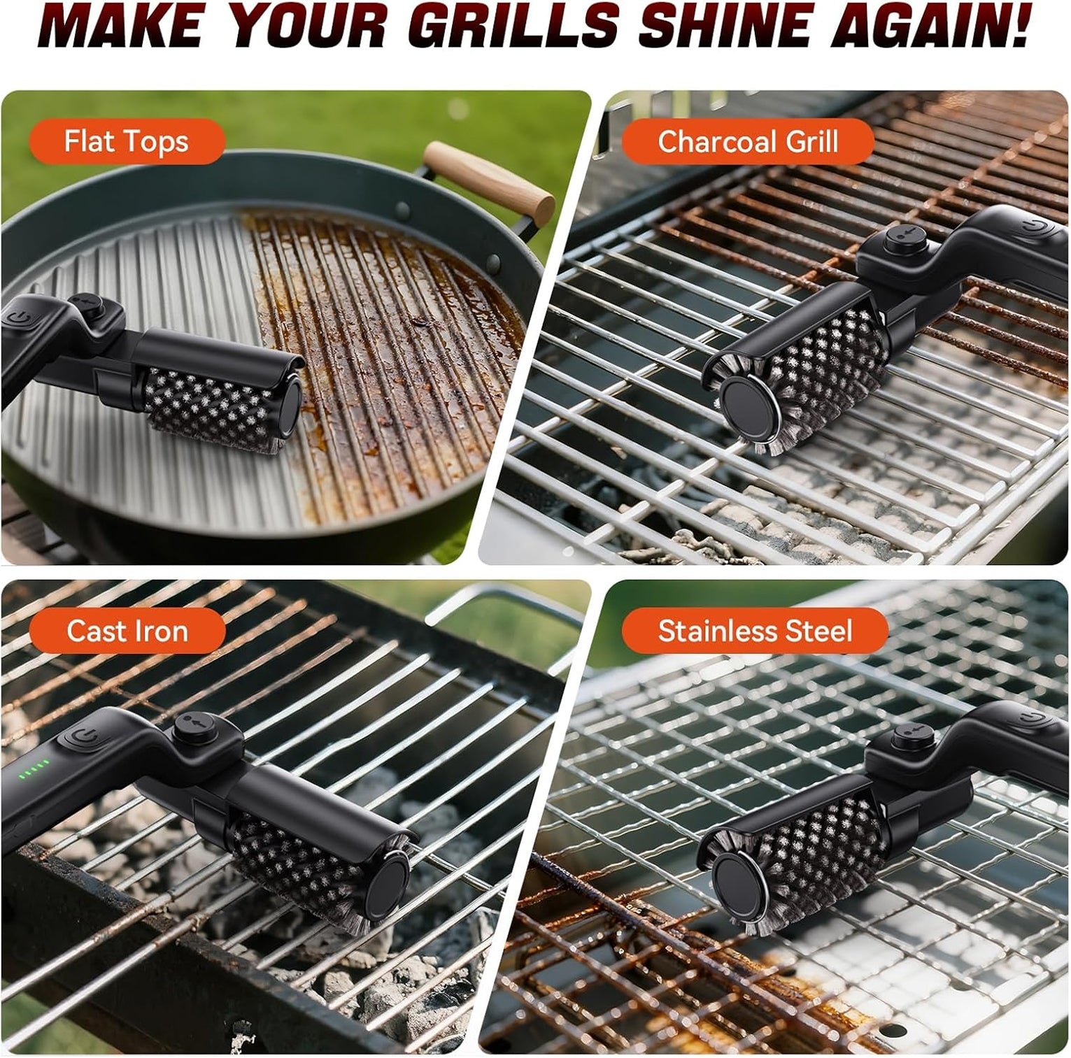BruxMixi Electric Grill Brush