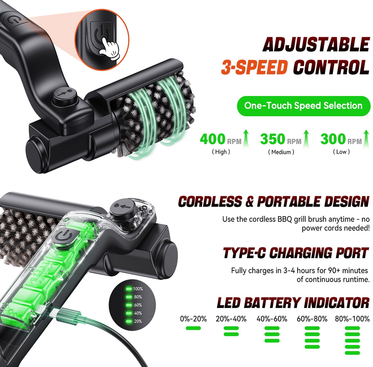 BruxMixi Electric Grill Brush