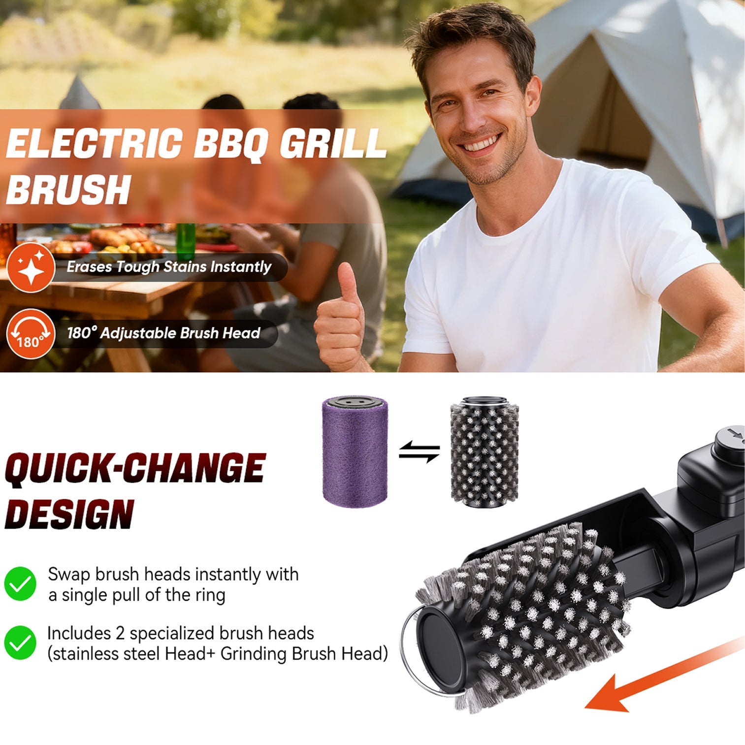 BruxMixi Electric Grill Brush