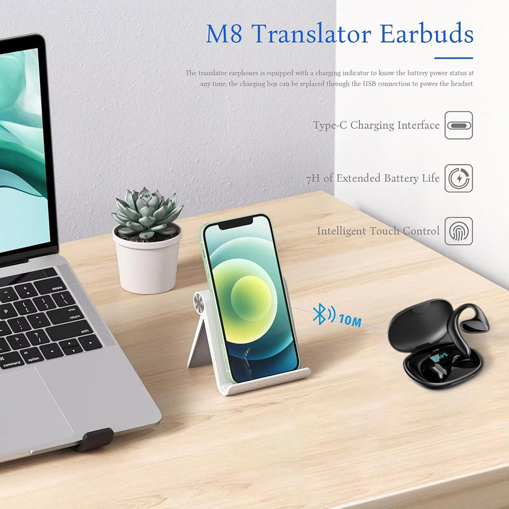 BudsPoly Translation Earbuds 144 Languages with 97% Accuracy, 0.4s Real-Time Response and 8-Language Offline Mode