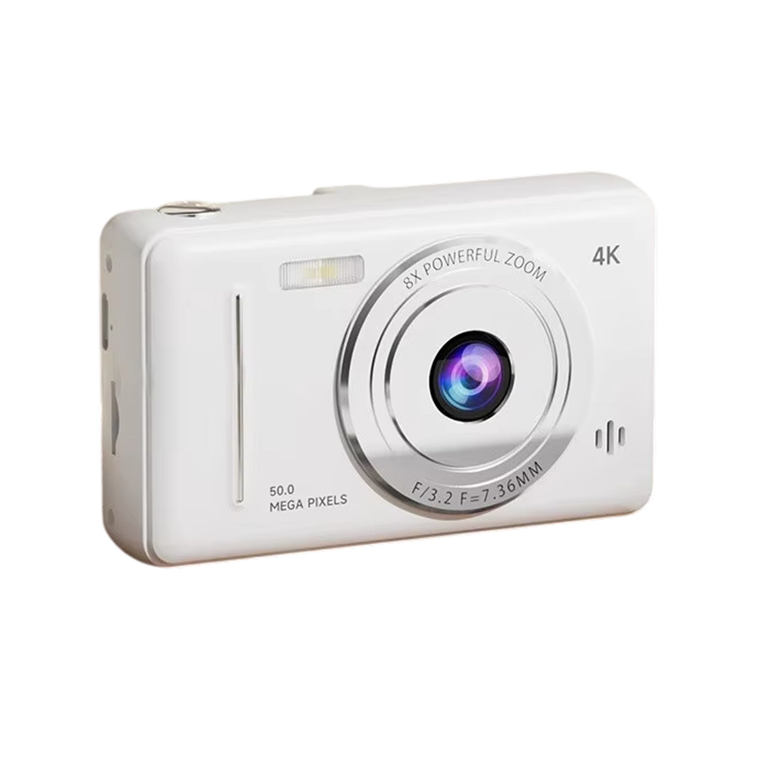 CamTipco 50MP Digital Camera 4K UHD 8X Zoom Compact Vlogging Cam with Anti-Shake