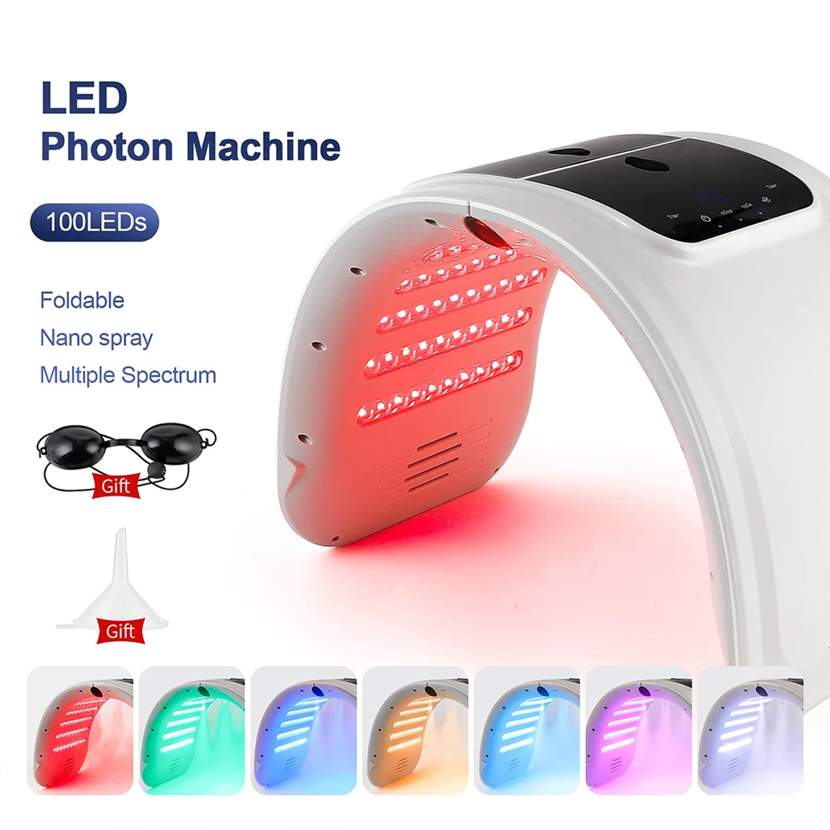 CanbiMart 7-Color LED Blue Light Therapy and Nano-Mist Rejuvenation