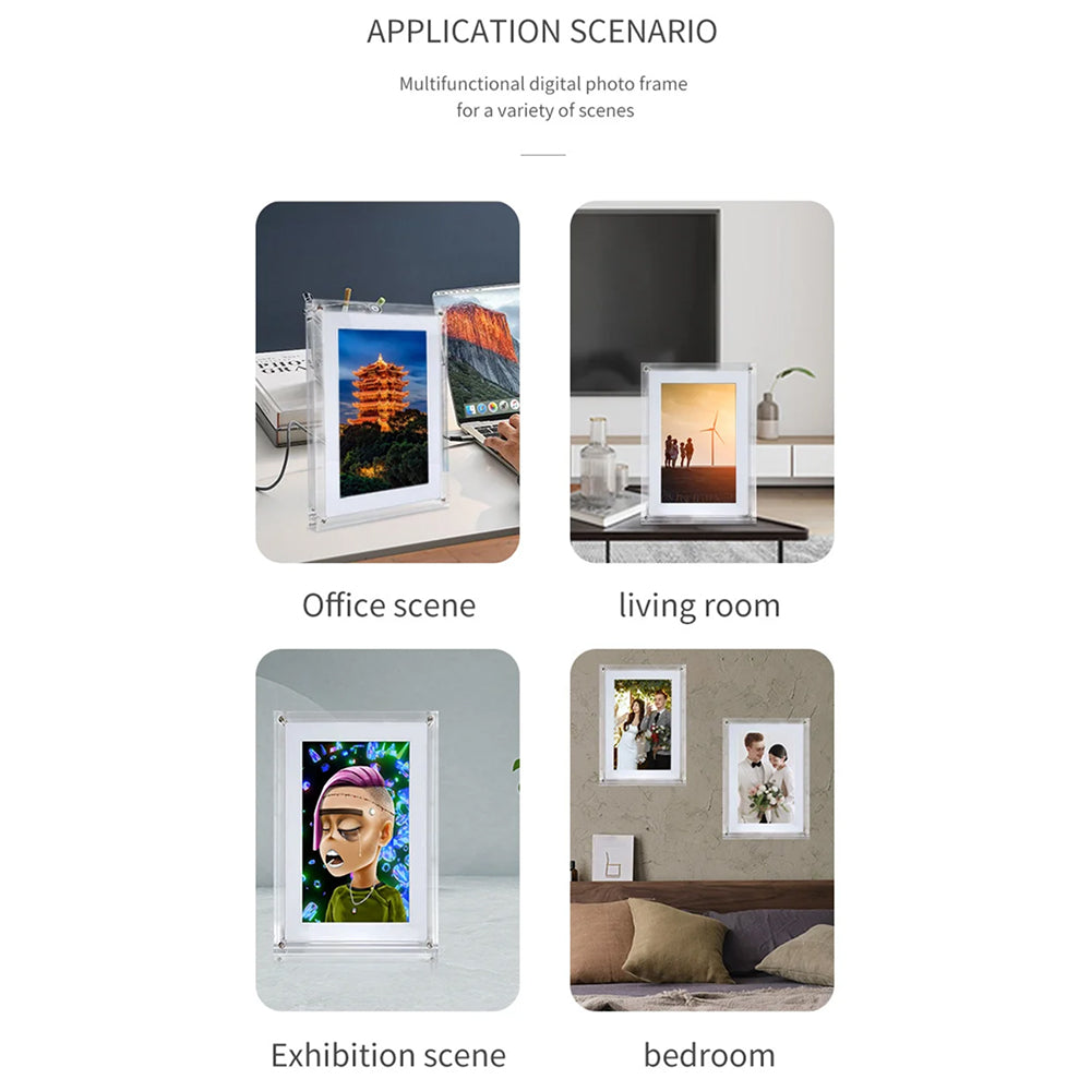 CaptiPix Transparent Digital Photo Frame with Video & Audio