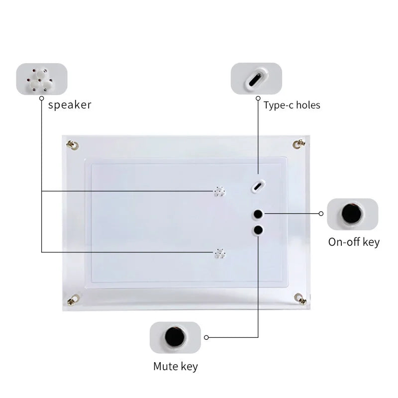 CaptiPix Transparent Digital Photo Frame with Video & Audio