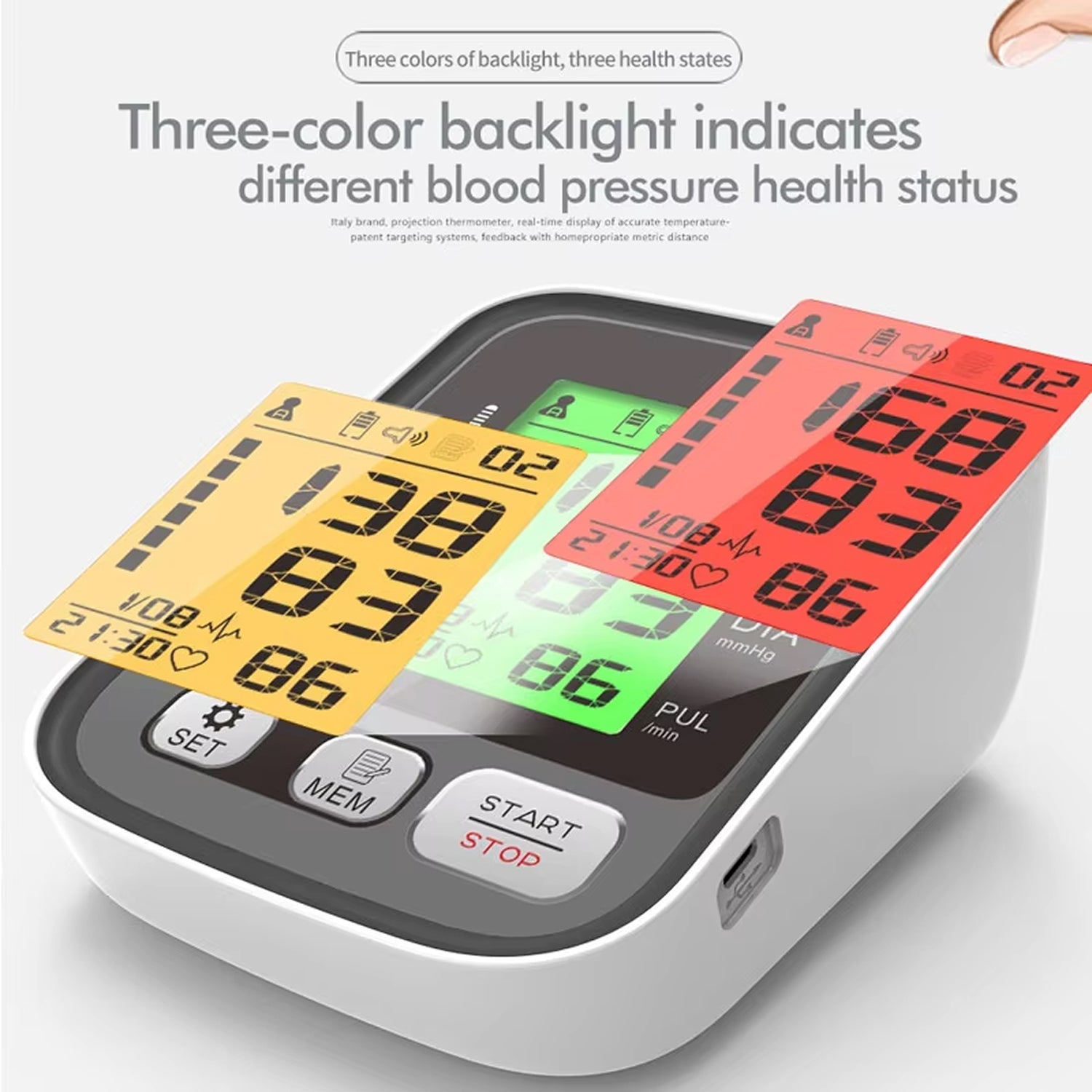 CareHelis Upper Arm Blood Pressure Monitor Clinical Accuracy Dual 99 Memory Voice Guidance