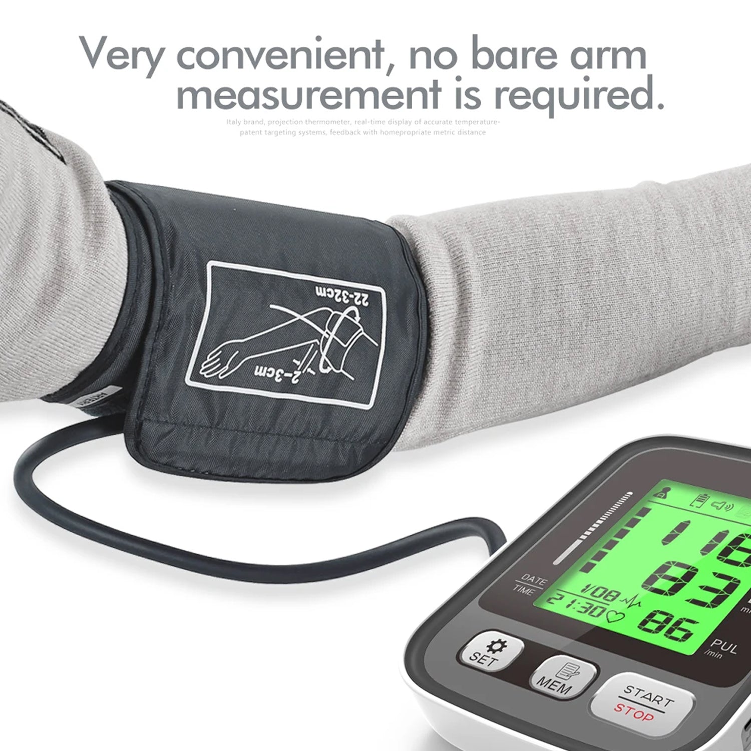 CareHelis Upper Arm Blood Pressure Monitor Clinical Accuracy Dual 99 Memory Voice Guidance
