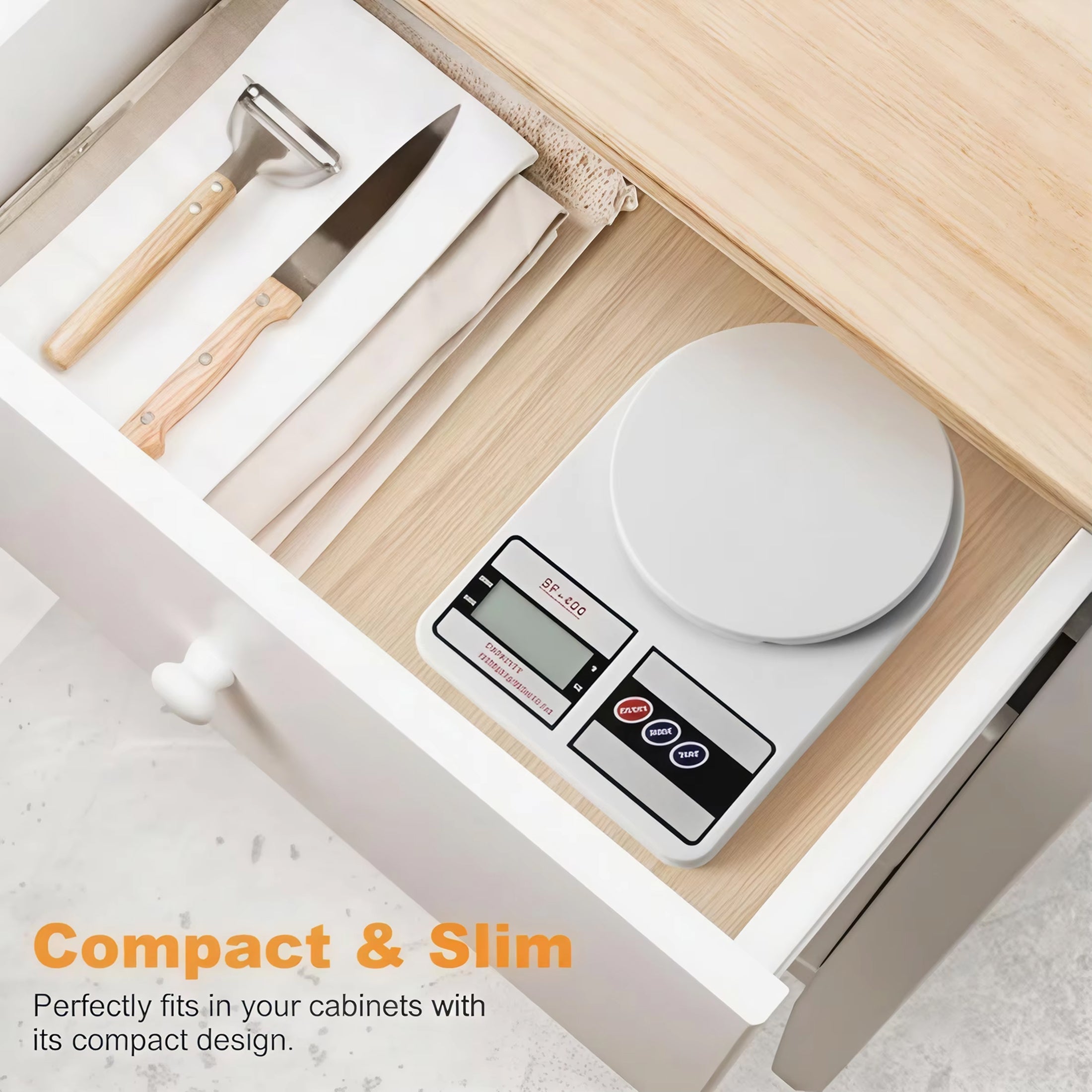 CifyMido Digital Kitchen Scale 22lb/10kg High Capacity 1g Precision with Stainless Steel Platform and TARE Function