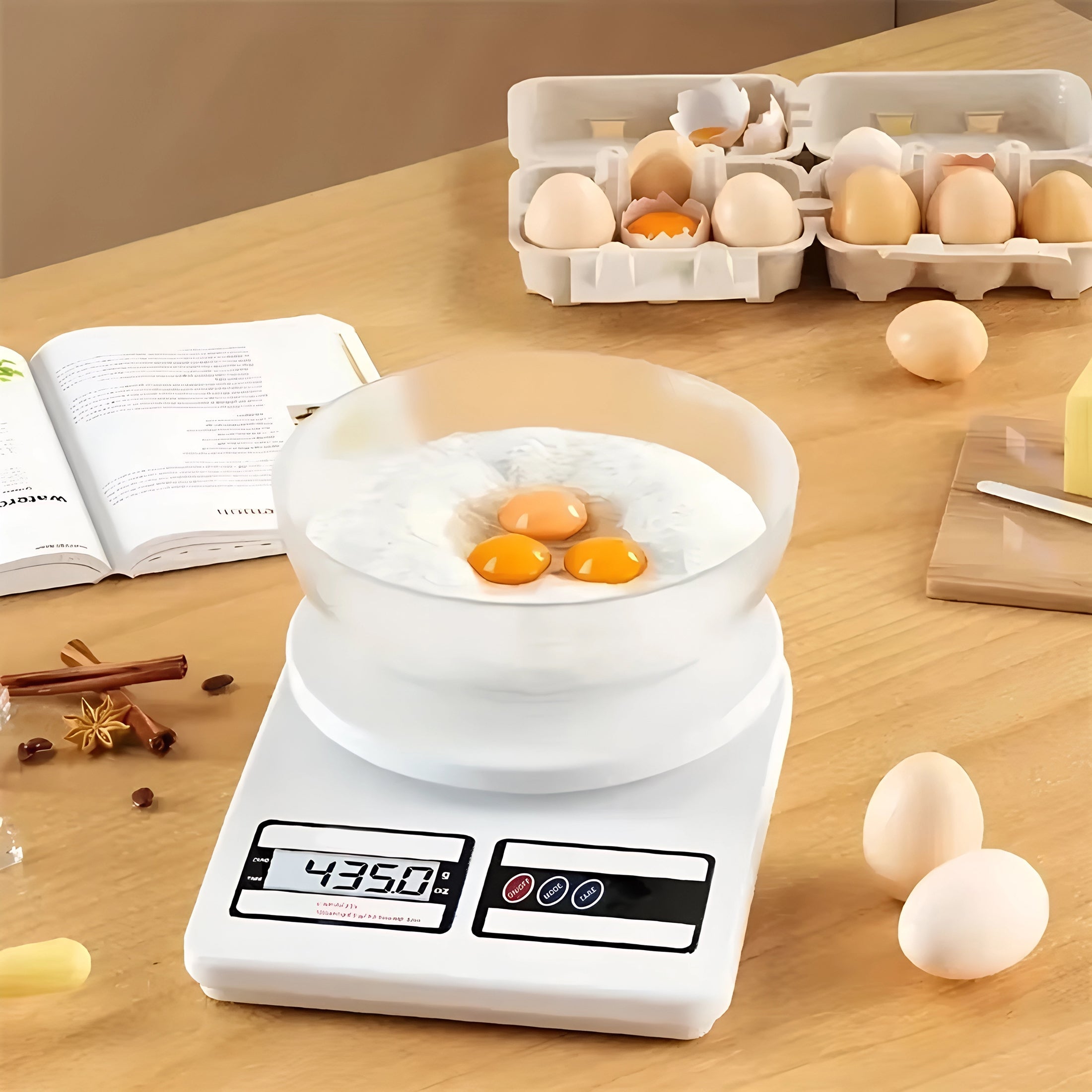 CifyMido Digital Kitchen Scale 22lb/10kg High Capacity 1g Precision with Stainless Steel Platform and TARE Function