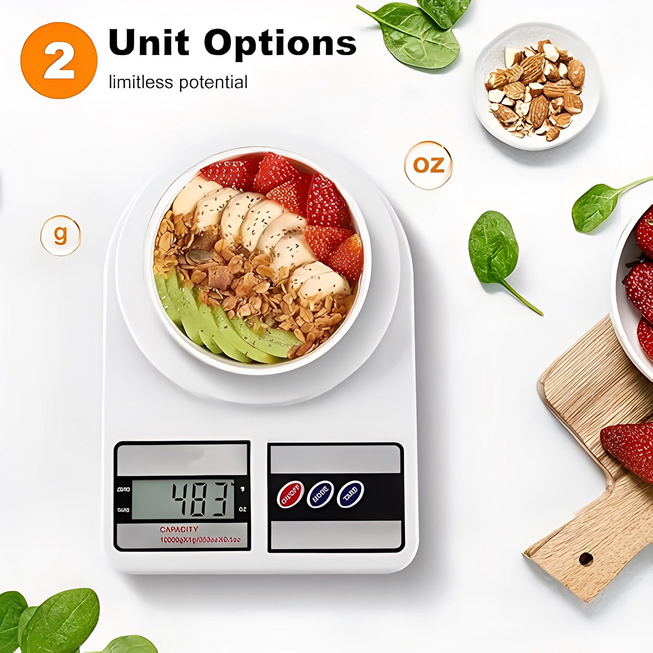 CifyMido Digital Kitchen Scale 22lb/10kg High Capacity 1g Precision with Stainless Steel Platform and TARE Function