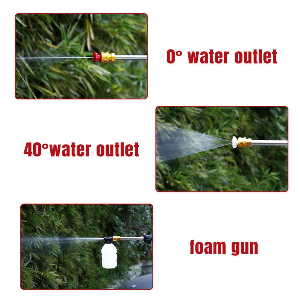 CinoAqua Cordless Pressure Washer 435 PSI 300W Brushless Motor with Dual 12000mAh Batteries