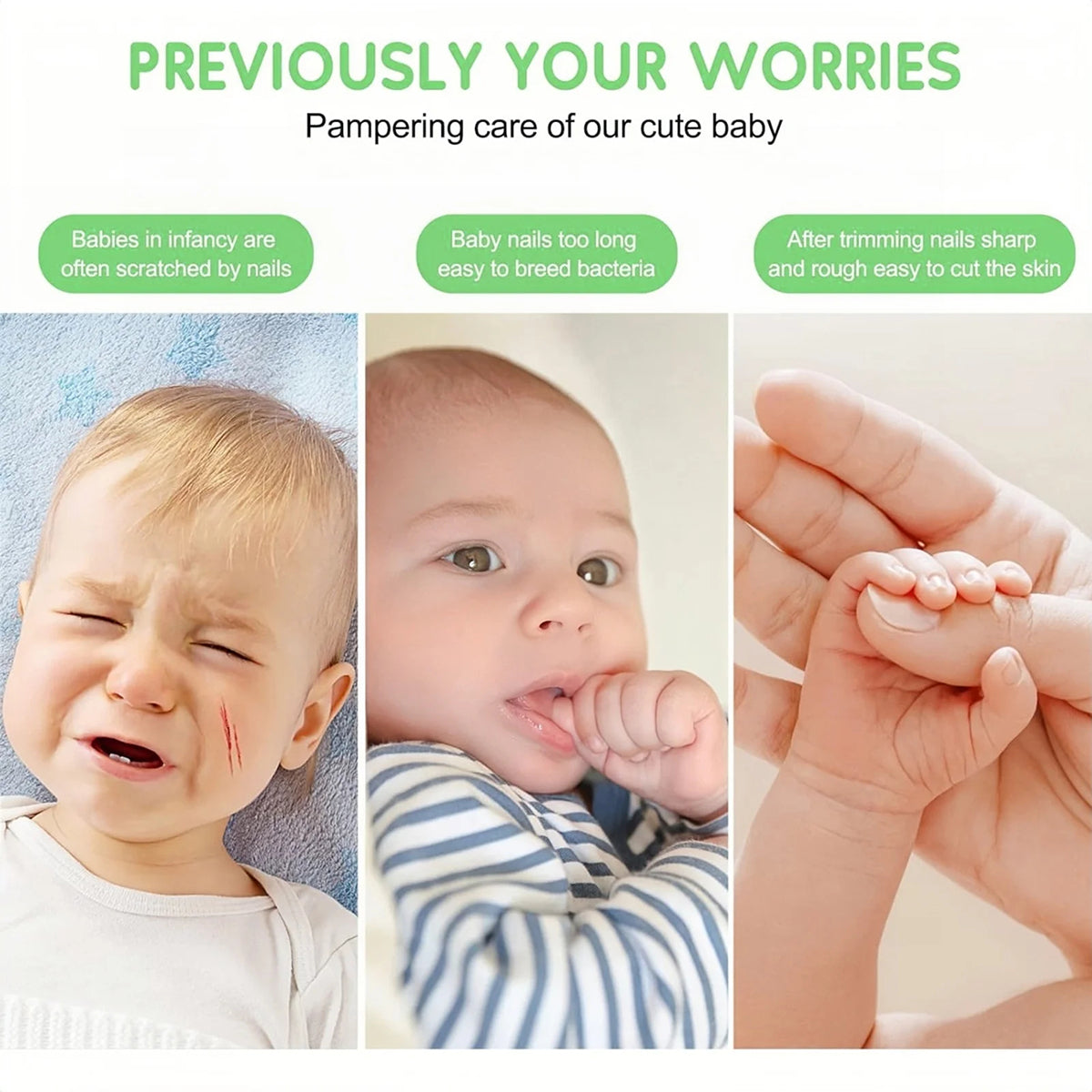 CinoDelp Safety Baby Nail Trimmer Electric File