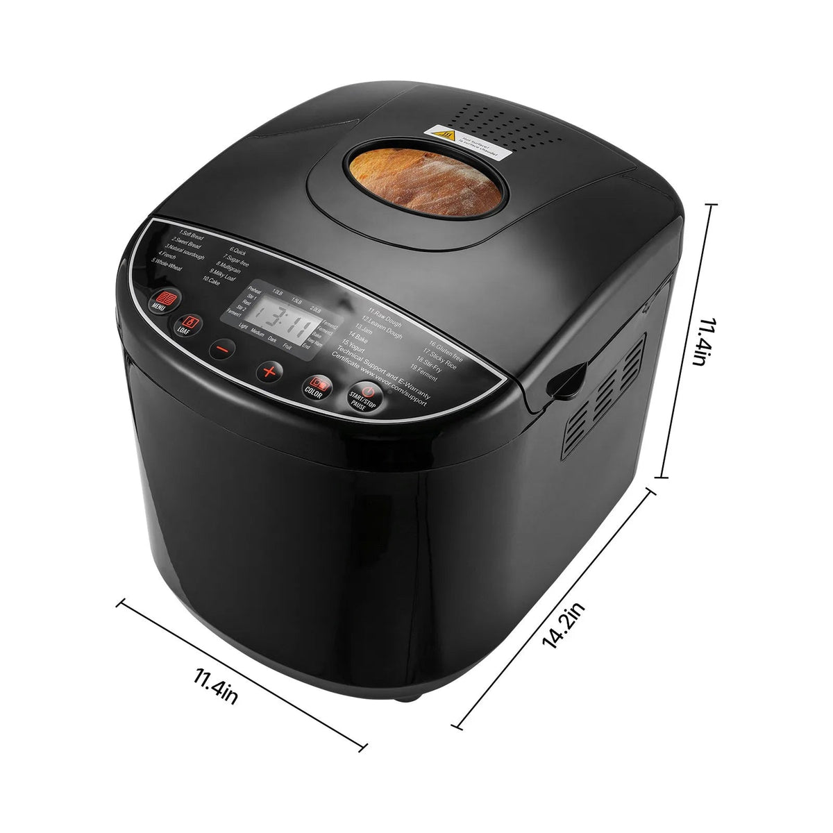 ClenVoca Automatic Bread Maker 2LB with Ceramic Pot