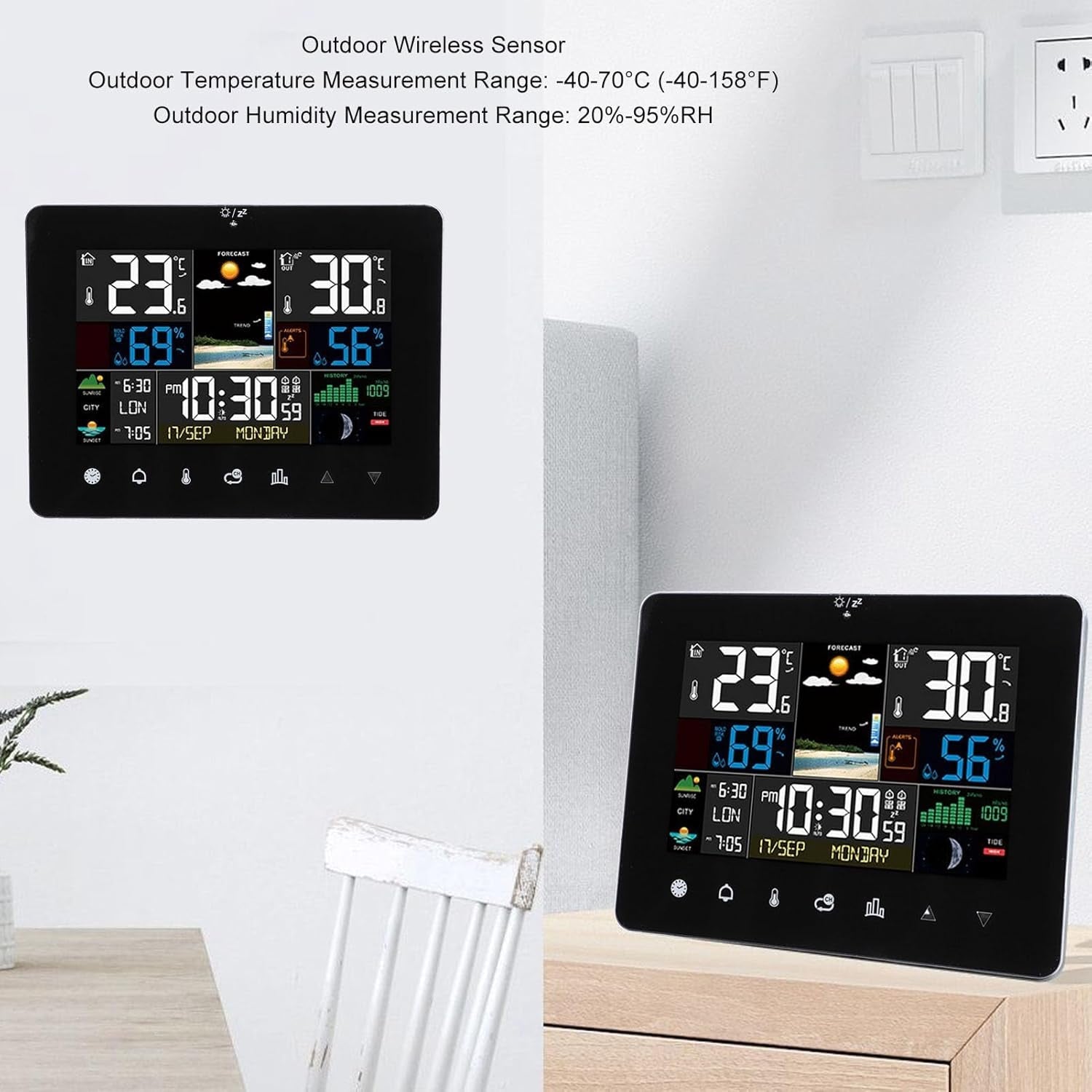 HixThemix Wireless Outdoor Thermometer with Humidity and Pressure