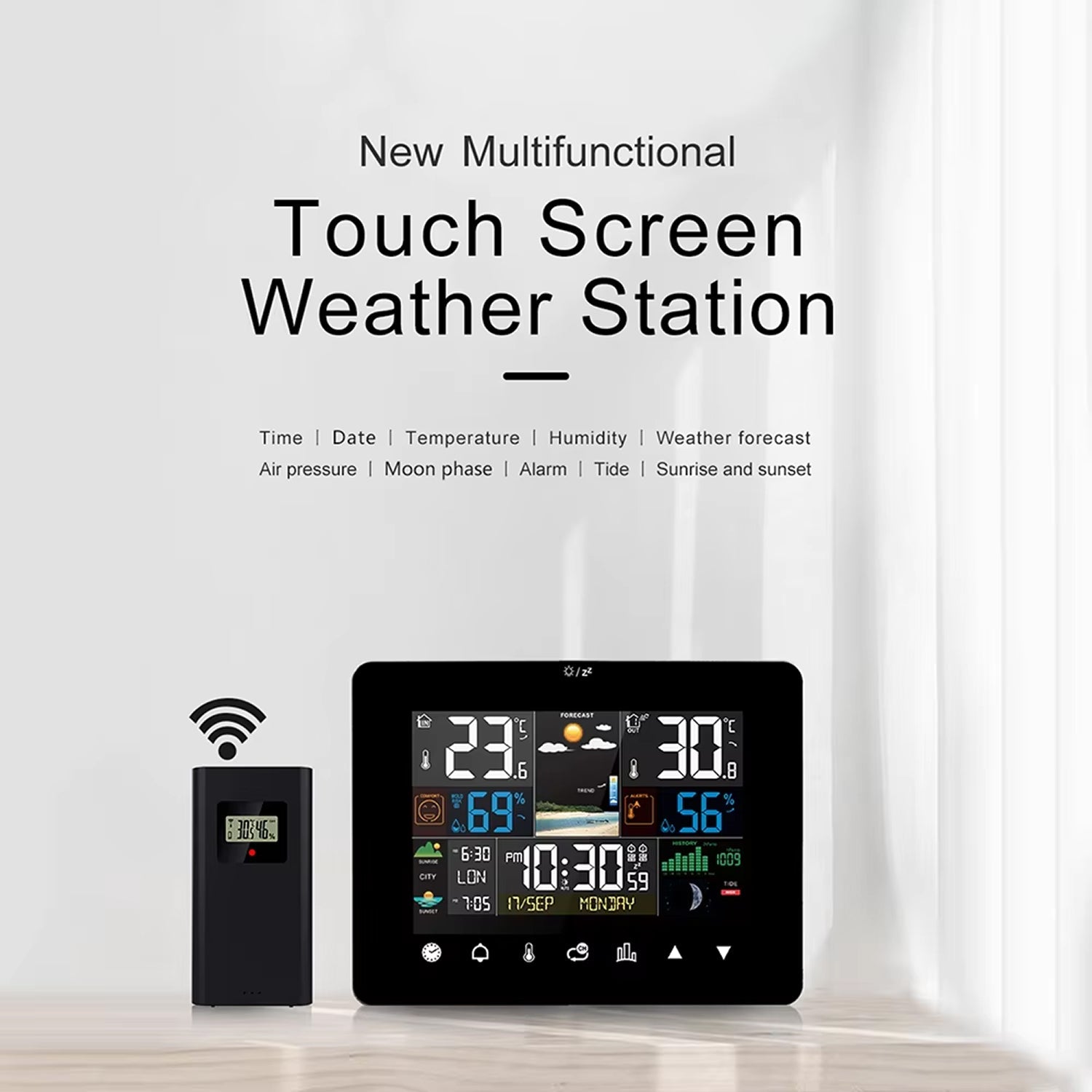 HixThemix Wireless Outdoor Thermometer with Humidity and Pressure