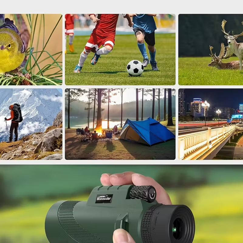ClosiObi 80x100 High-Power Monocular with BAK4 Prism, 5-Layer Broadband Coating and HD Smartphone Photography Adapter