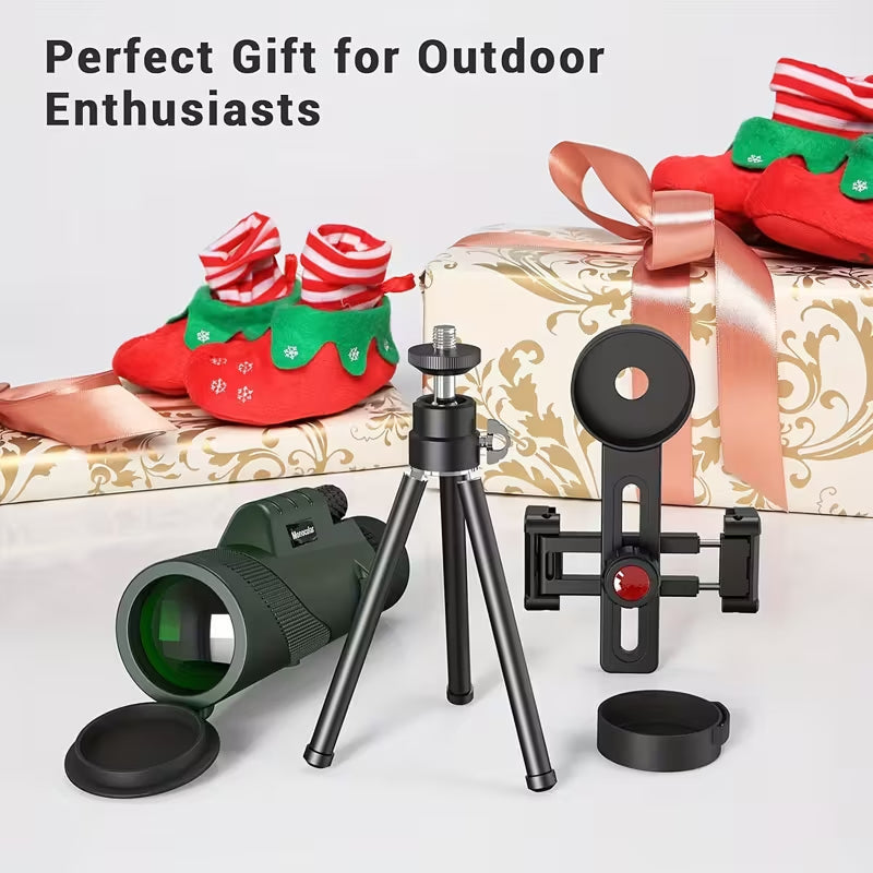 ClosiObi 80x100 High-Power Monocular with BAK4 Prism, 5-Layer Broadband Coating and HD Smartphone Photography Adapter