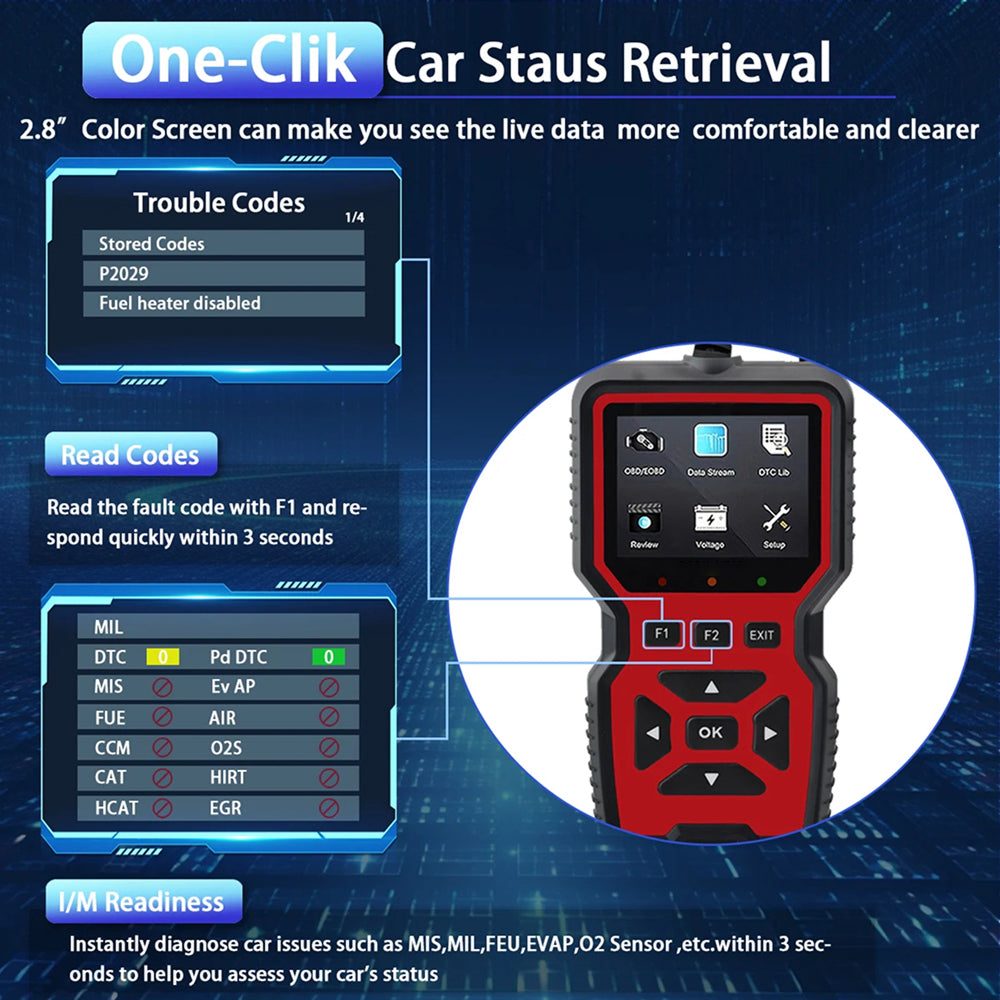 CodiRedix Car Code Reader with 35,000 DTC Library