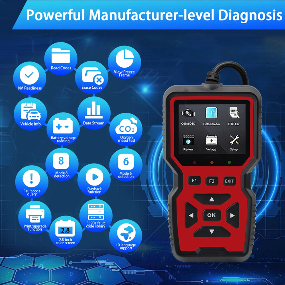 CodiRedix Car Code Reader with 35,000 DTC Library