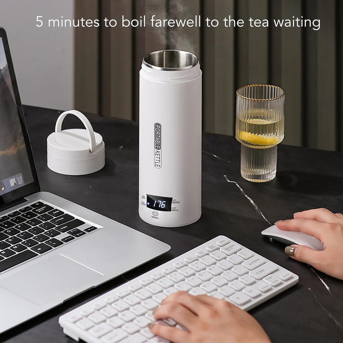 CoffisTea Portable Electric Kettle & Thermal Travel Mug