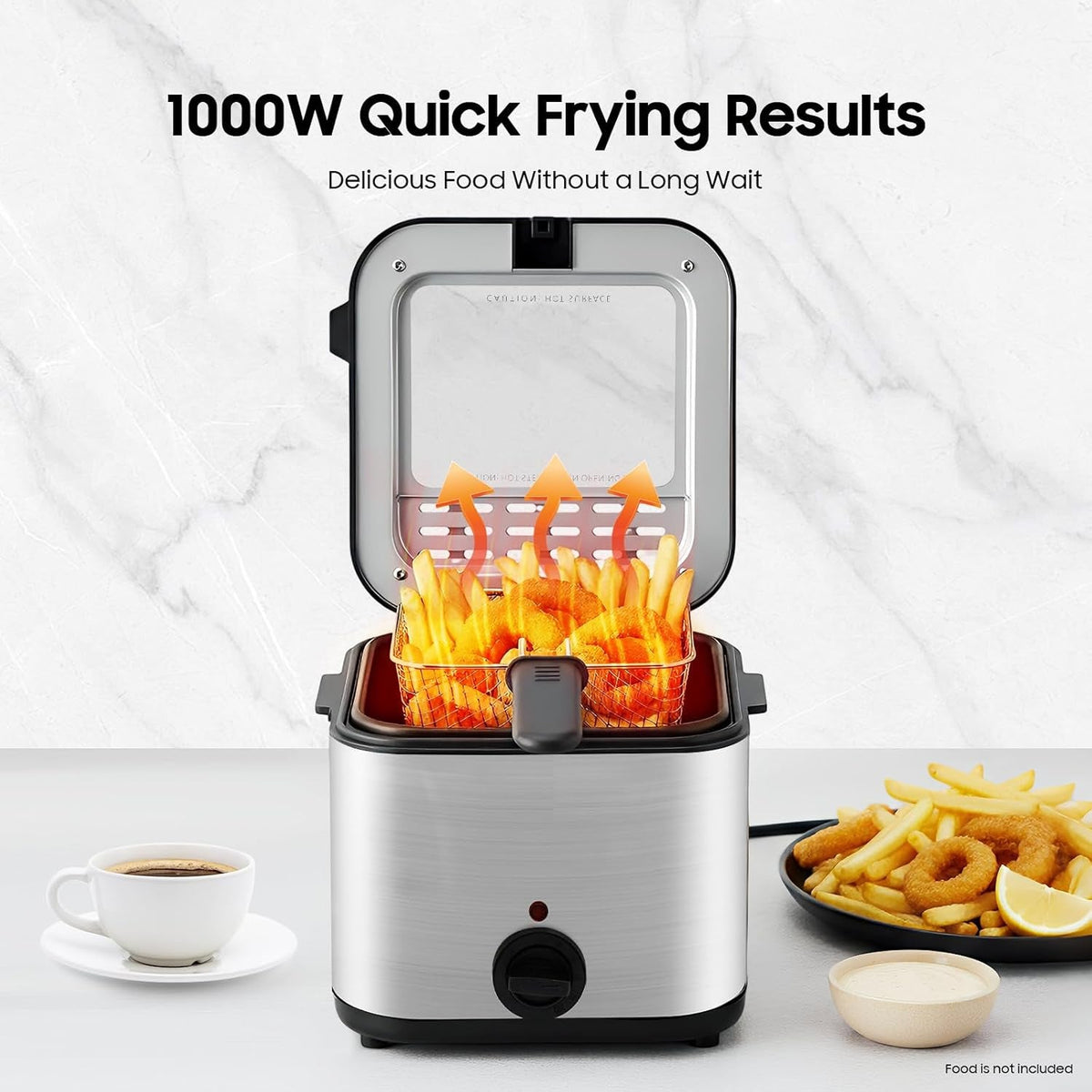 CookFris 2.5L Electric Deep Fryer 1000W Fast Heating