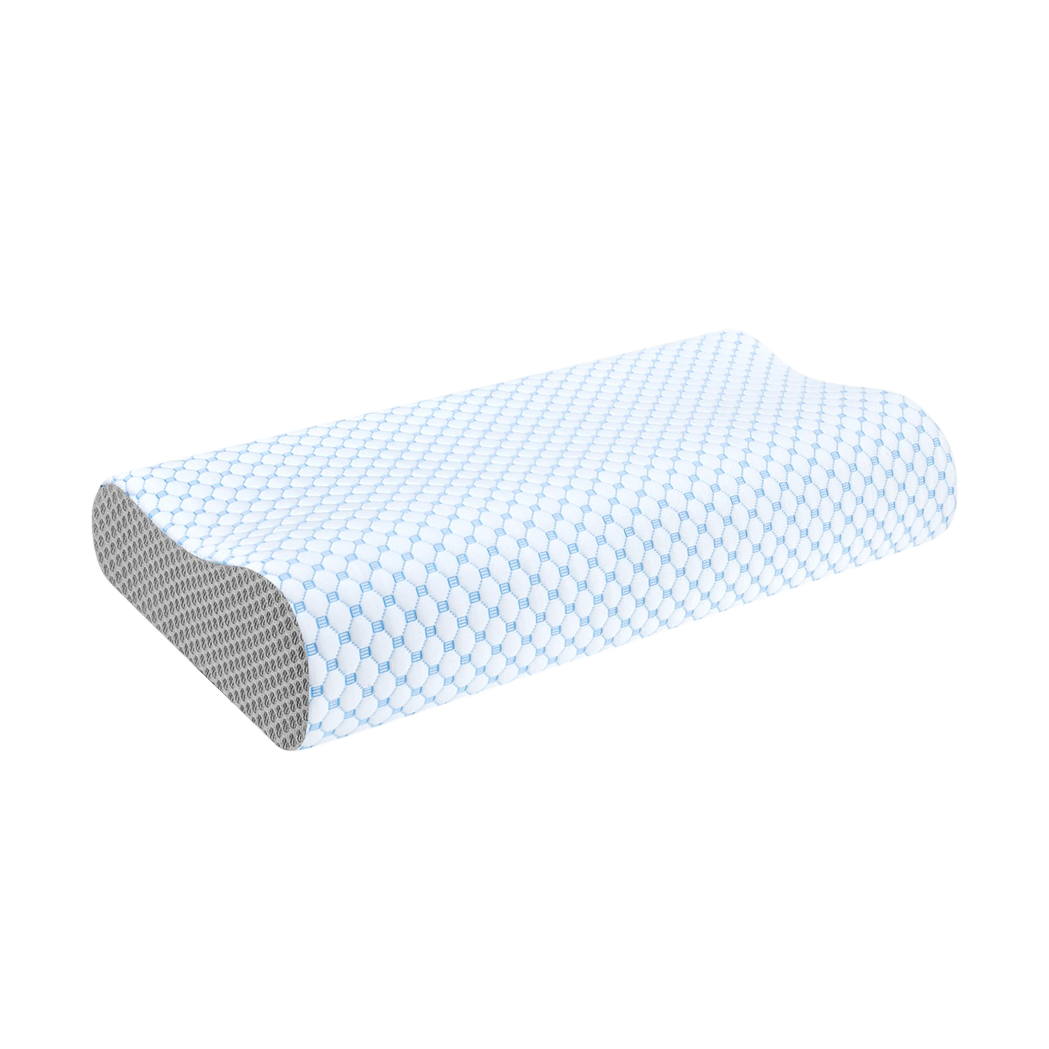 CoolaPill Cooling Memory Foam Pillow Ergonomic Neck Support with Cold Silk Pillowcase