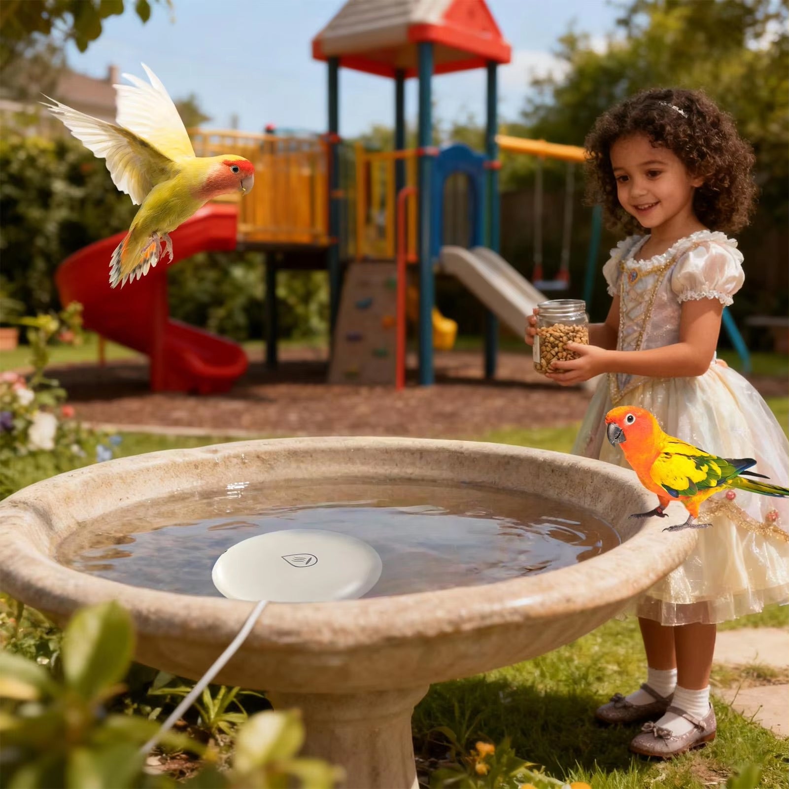 CoziPerch Thermostatic Outdoor Bird Bath and Pond Deicer