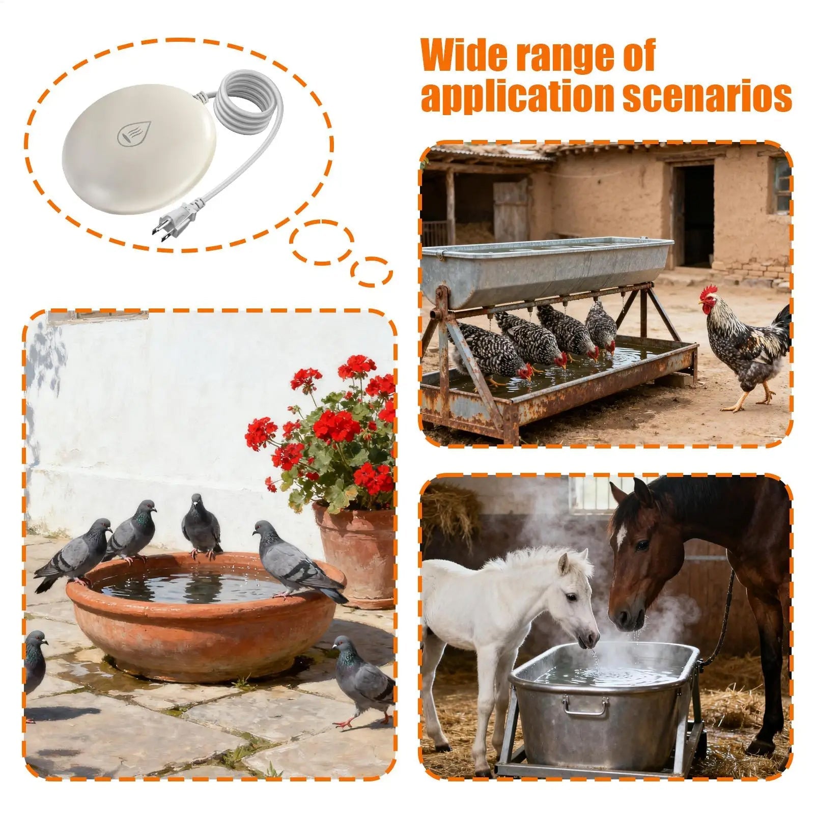 CoziPerch Thermostatic Outdoor Bird Bath and Pond Deicer