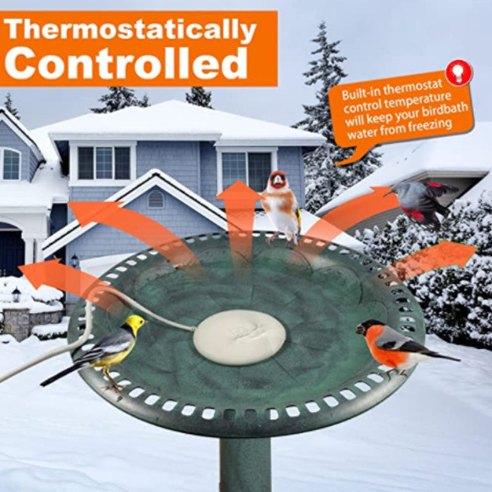 CoziPerch Thermostatic Outdoor Bird Bath and Pond Deicer