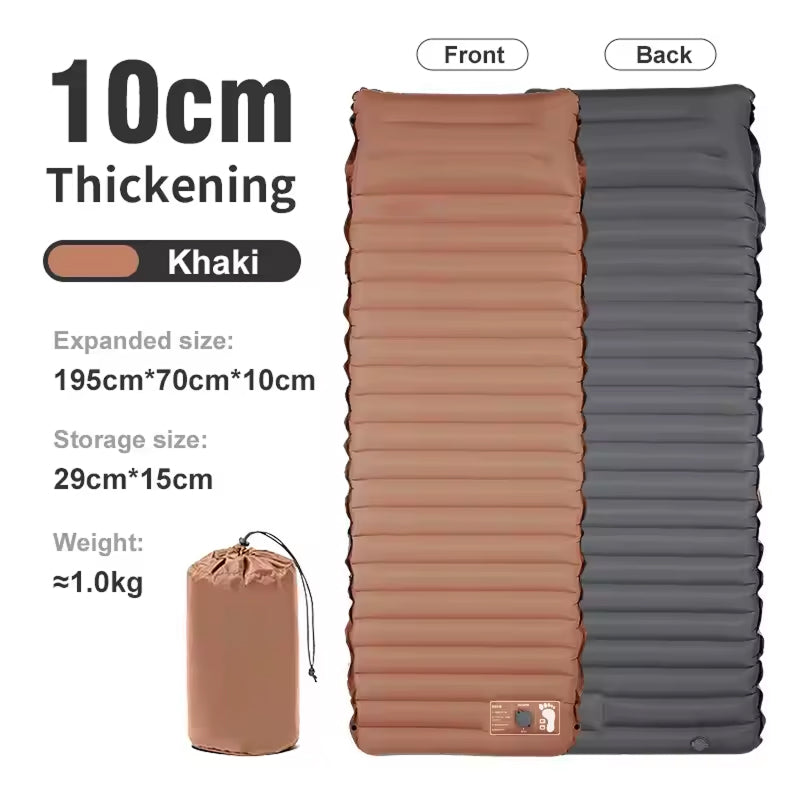 CoziVixy Sleeping Pad  Ultralight Self-Inflating With Foot Pump