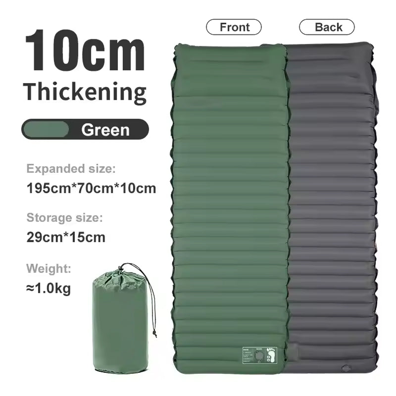 CoziVixy Sleeping Pad  Ultralight Self-Inflating With Foot Pump