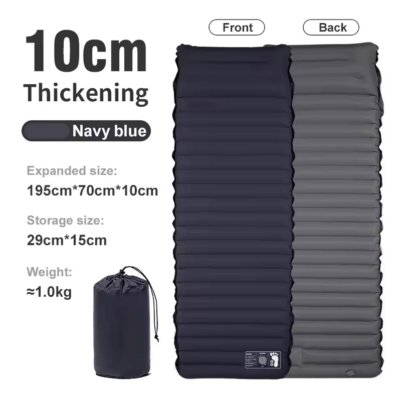 CoziVixy Sleeping Pad  Ultralight Self-Inflating With Foot Pump