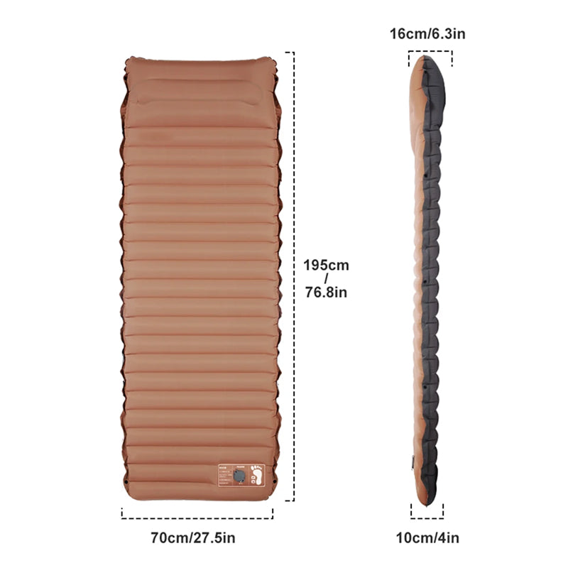 CoziVixy Sleeping Pad  Ultralight Self-Inflating With Foot Pump