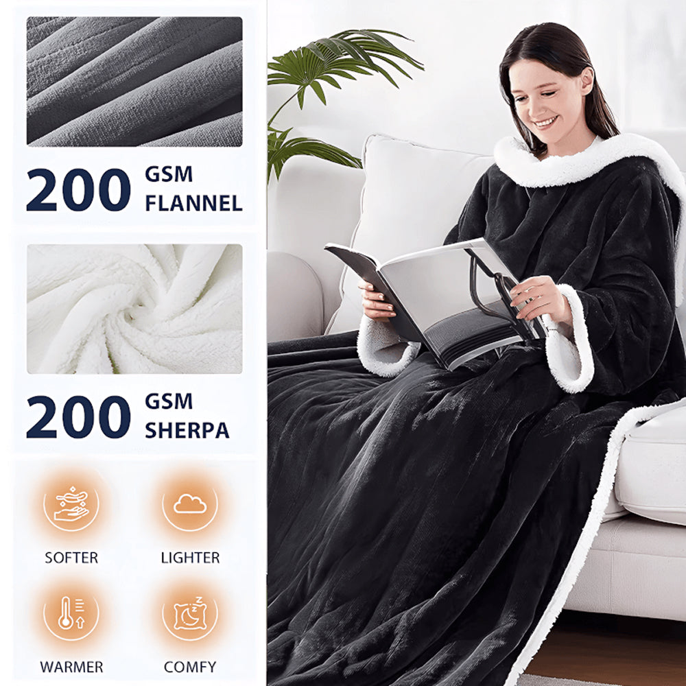 CozinRobe Heated Robe with Built-In Foot Pocket