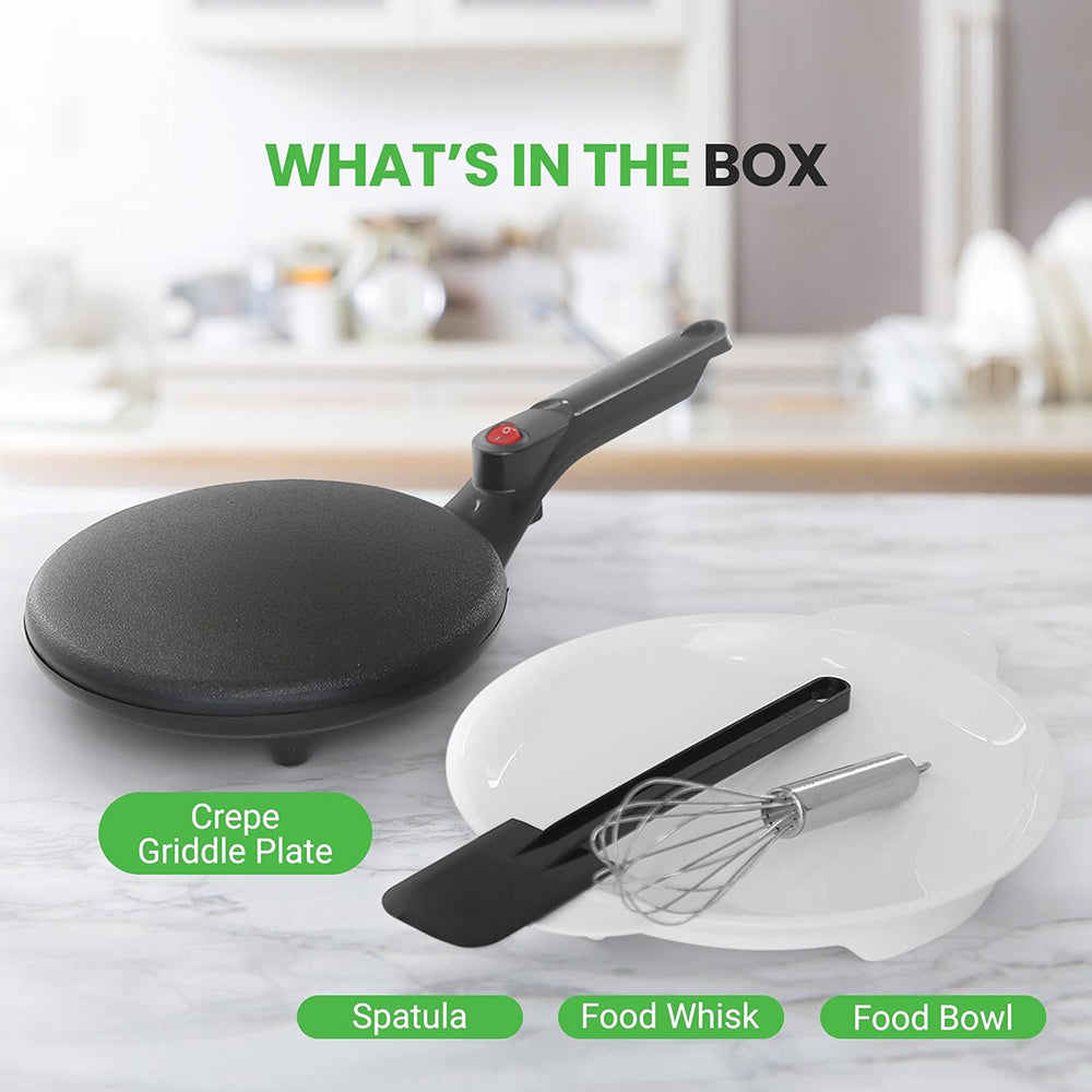 CrepiLik 8-Inch Electric Crepe Maker and Breakfast Griddle