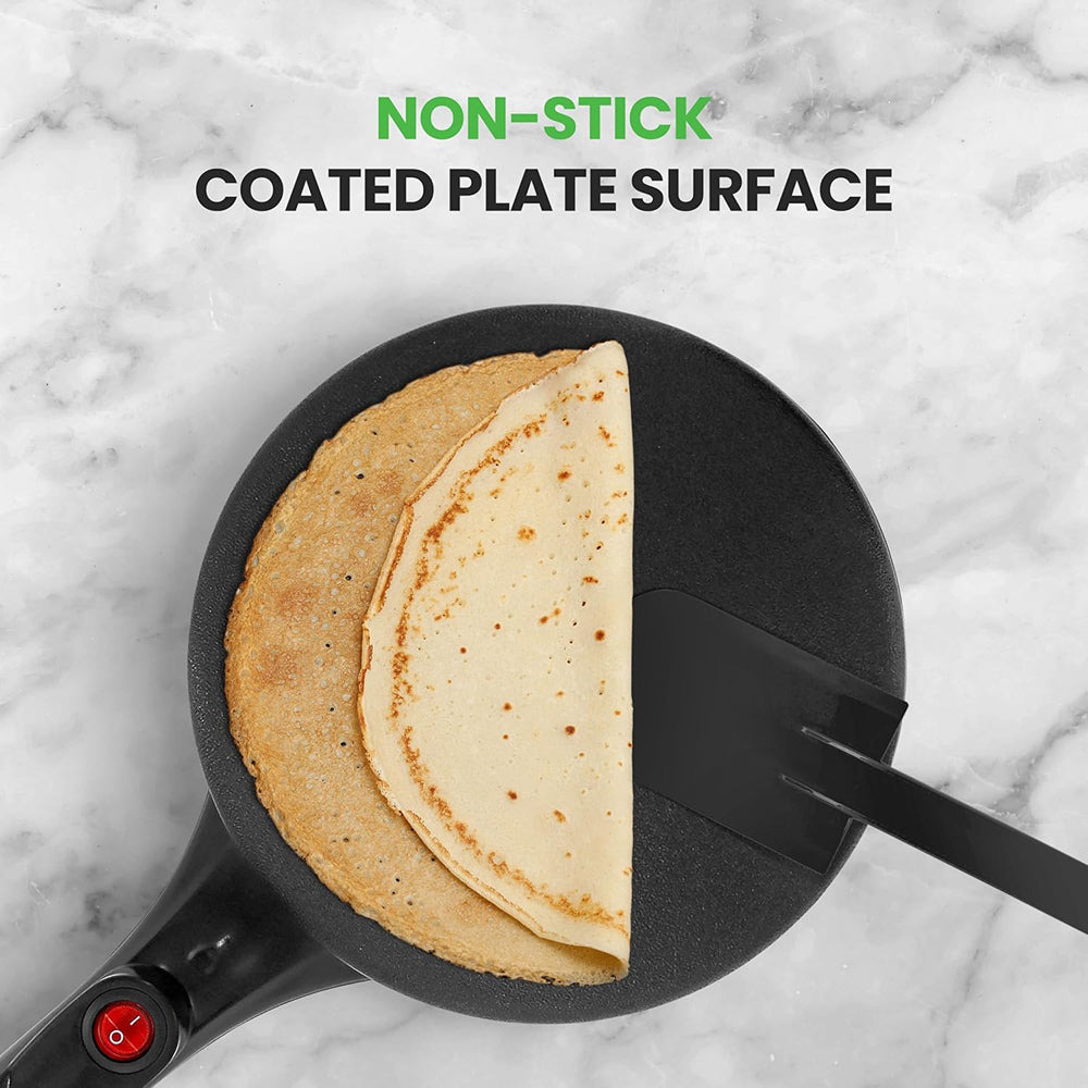 CrepiLik 8-Inch Electric Crepe Maker and Breakfast Griddle