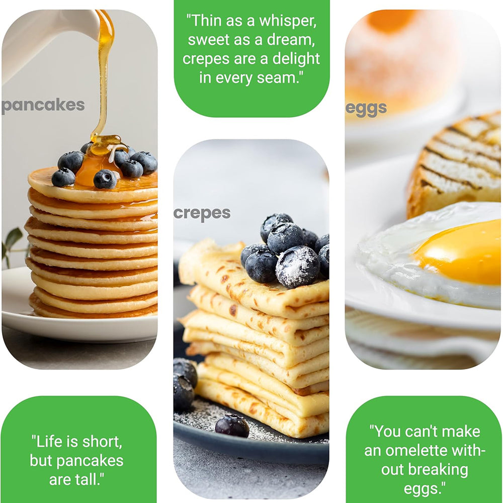 CrepiLik 8-Inch Electric Crepe Maker and Breakfast Griddle