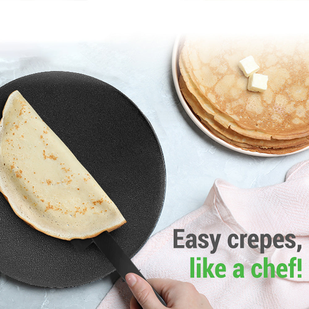 CrepiLik 8-Inch Electric Crepe Maker and Breakfast Griddle