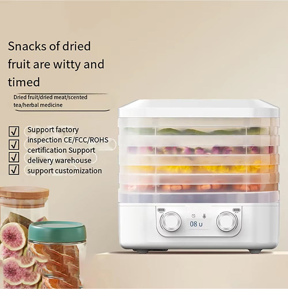 CrispDehy 5-Tray Food Dehydrator with LED Control