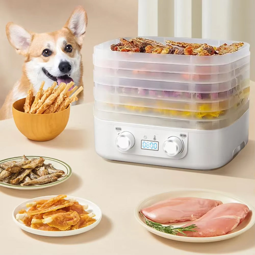 CrispDehy 5-Tray Food Dehydrator with LED Control