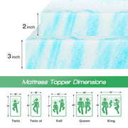 CrofGant Gel-Infused Memory Foam Cooling Mattress Topper
