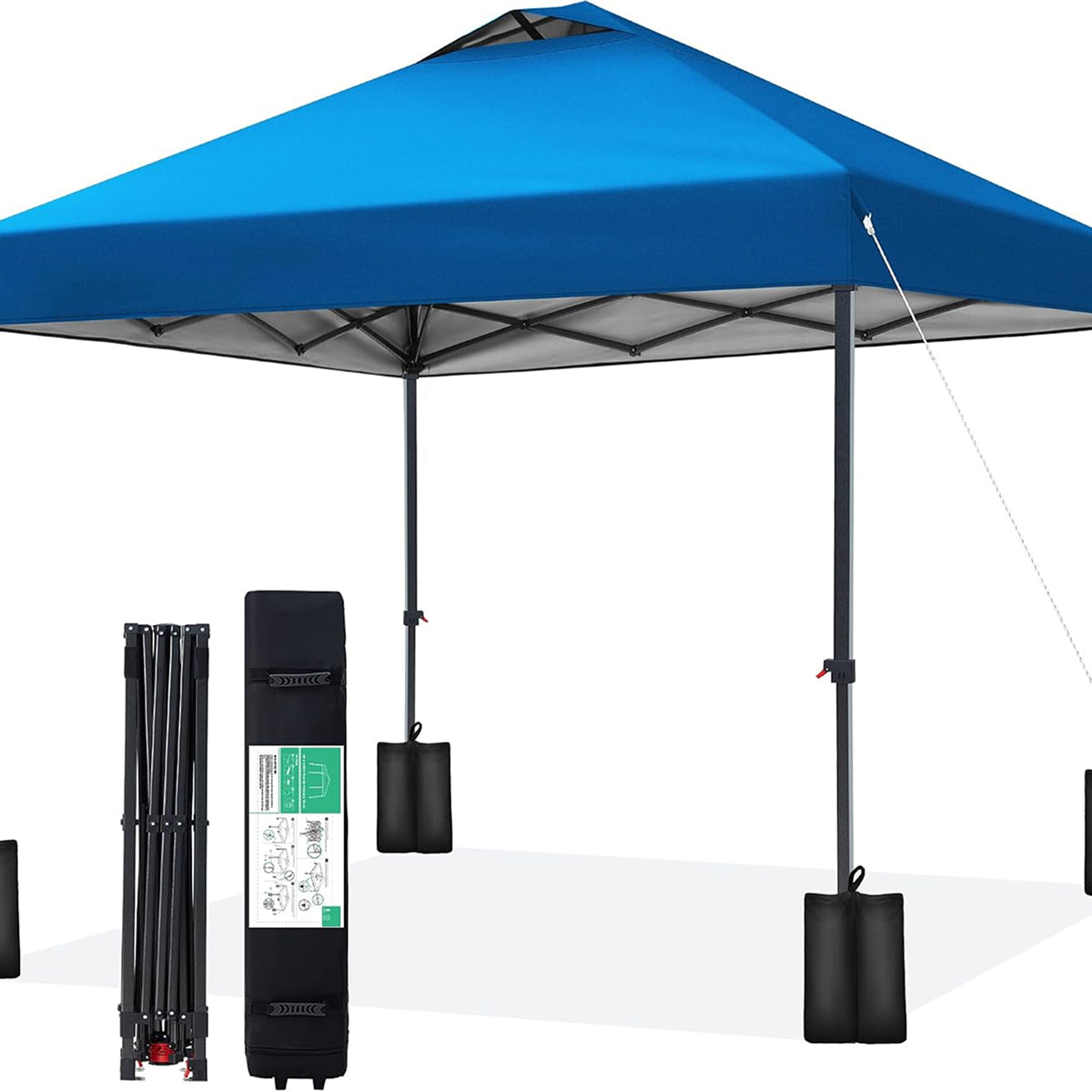 DabisCamp 10x10 Pop-Up Canopy Tent with One-Push Instant Setup