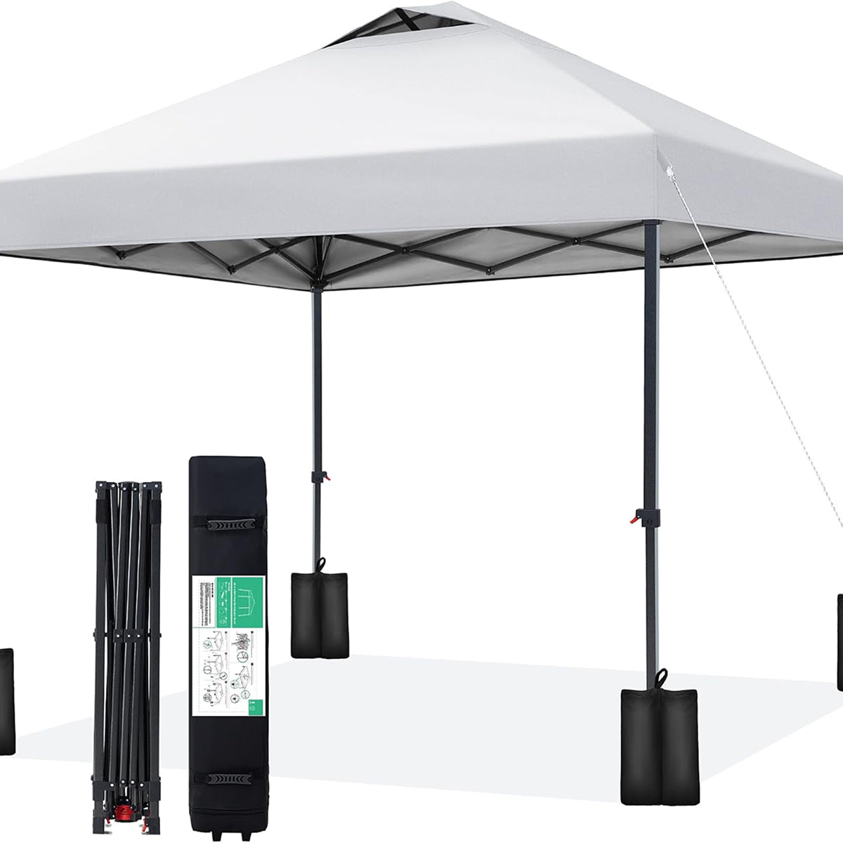 DabisCamp 10x10 Pop-Up Canopy Tent with One-Push Instant Setup