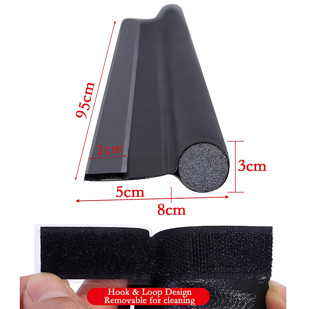 DaxenMix Door Draft Stopper - Premium Leather Double-Sided Under Door Seal, Fits up to 36"