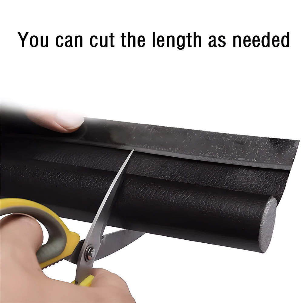 DaxenMix Door Draft Stopper - Premium Leather Double-Sided Under Door Seal, Fits up to 36"