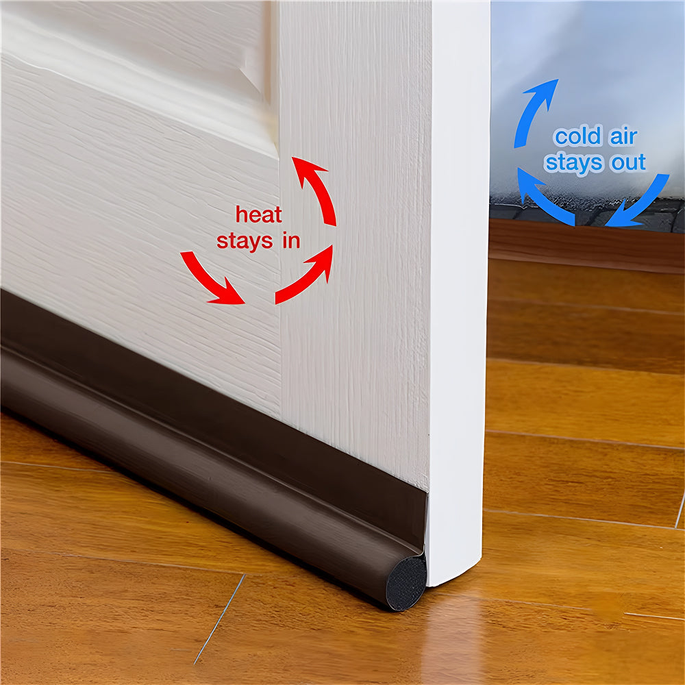 DaxenMix Door Draft Stopper - Premium Leather Double-Sided Under Door Seal, Fits up to 36"