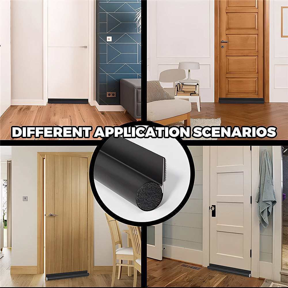 DaxenMix Door Draft Stopper - Premium Leather Double-Sided Under Door Seal, Fits up to 36"